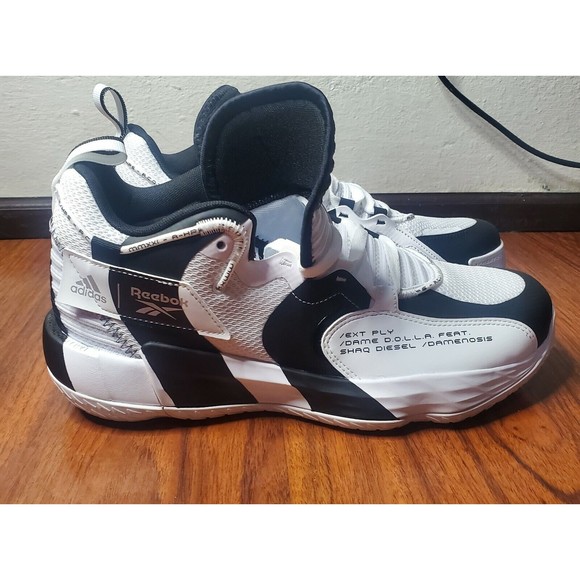 New Adidas x Reebook DAME 7 EXT PLY Damenosis Size 10.5 H00427 Black White Shaq main image 4